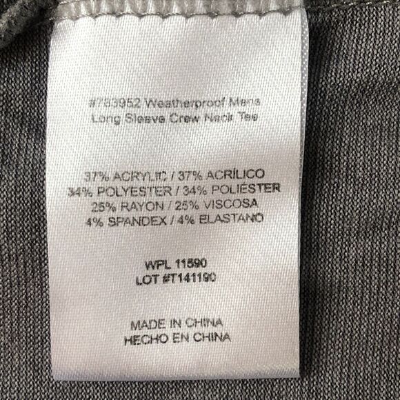 32 Degrees Heat  Mens L/S Light Weight T-Shirt Gray Tag Size X-Large - Picture 13 of 14